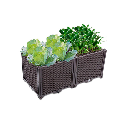 ロゴによってプラスチック花壇箱の大きいプラスチックVegカスタマイズされるプランター高い37cm
