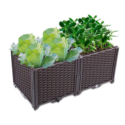 反老化する日焼け止めの長方形のプラスチック野菜鍋は箱を植える家族の園芸バルコニーで広く利用されている