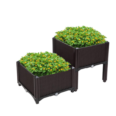 箱のプラスチック庭を植える屋外の庭はベッドの良質の上げられた庭のベッドを上げた